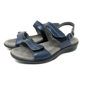 SAS Women's Size 10 Tripad Comfort Nudu Slingback Blue Adjustable Sandals